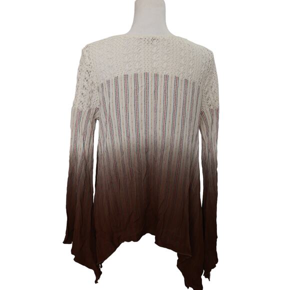Gimmicks Brown And White Ombre Crochet Top‎ size small - Picture 6 of 6